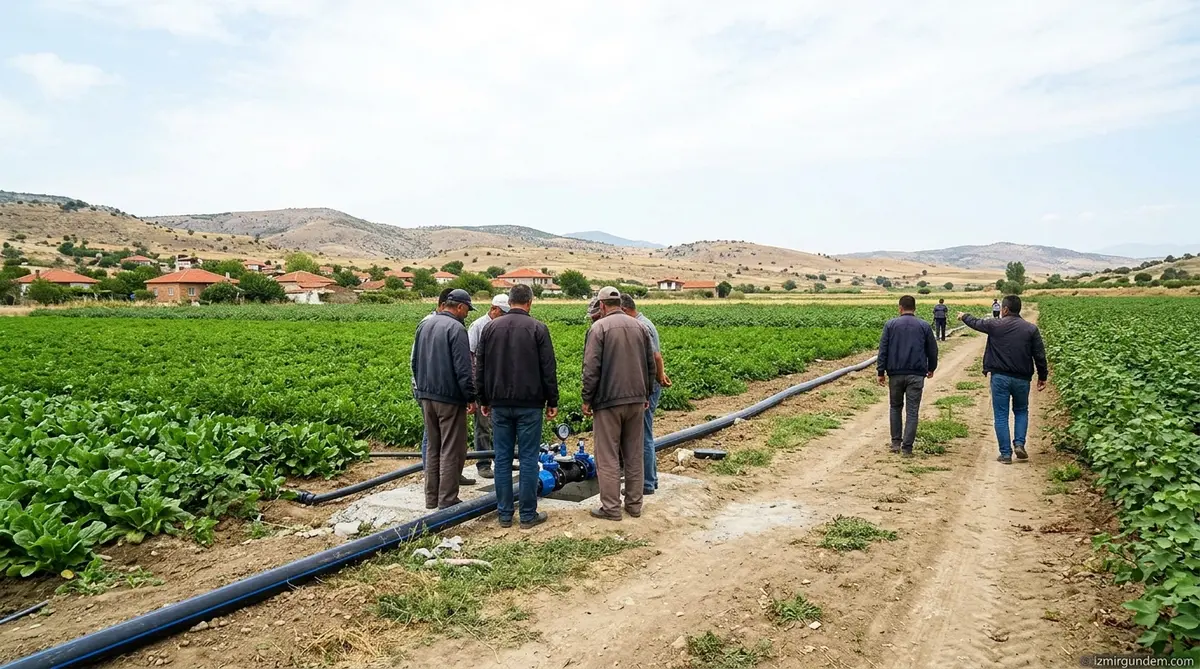 Menemen Ayvacık'ta 100 Yıllık Su Sorunu 3 Kilometrelik Hatla Çözüldü