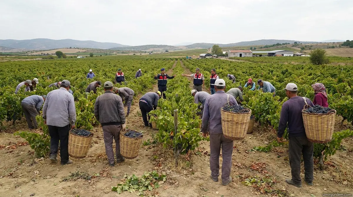 Menemen’de Bağ Bozumu Başladı: 18 Bin Ton Rekolte Hedefi