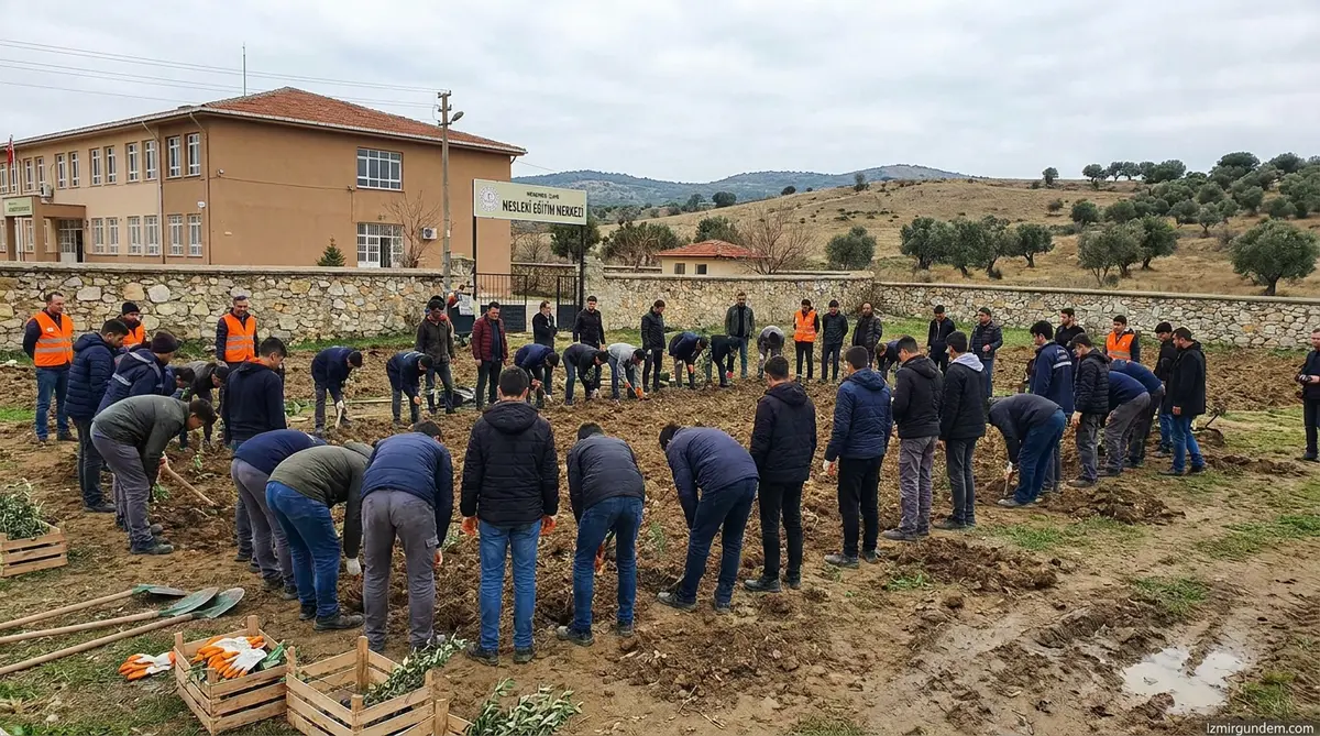 Menemen'de Özel Öğrencilerle Kurabiye ve Fidan Mesaisi
