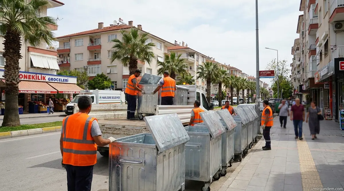 Narlıdere Sokaklarında Temizlik Hamlesi: 200 Yeni Konteyner Geldi