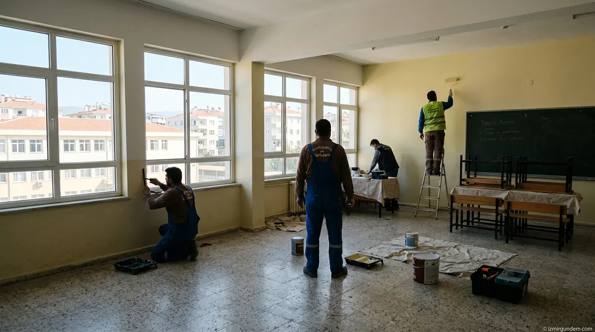 Narlıdere'deki Okullarda Büyük Yaz Onarımı Başladı