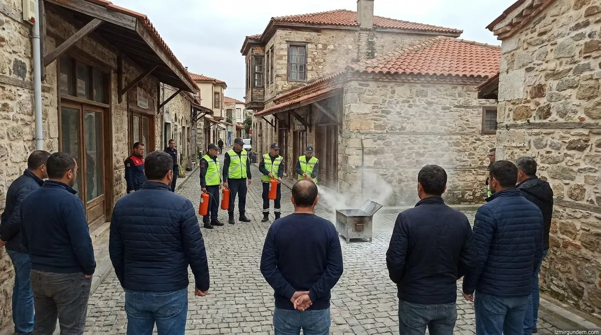 Seferihisar Kaleiçi Esnafına Kritik Yangın Eğitimi Verildi