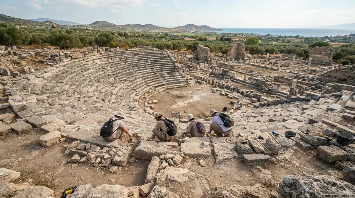 Teos Antik Kenti'nde 2 bin 200 yıllık meclis binası gün yüzüne çıktı