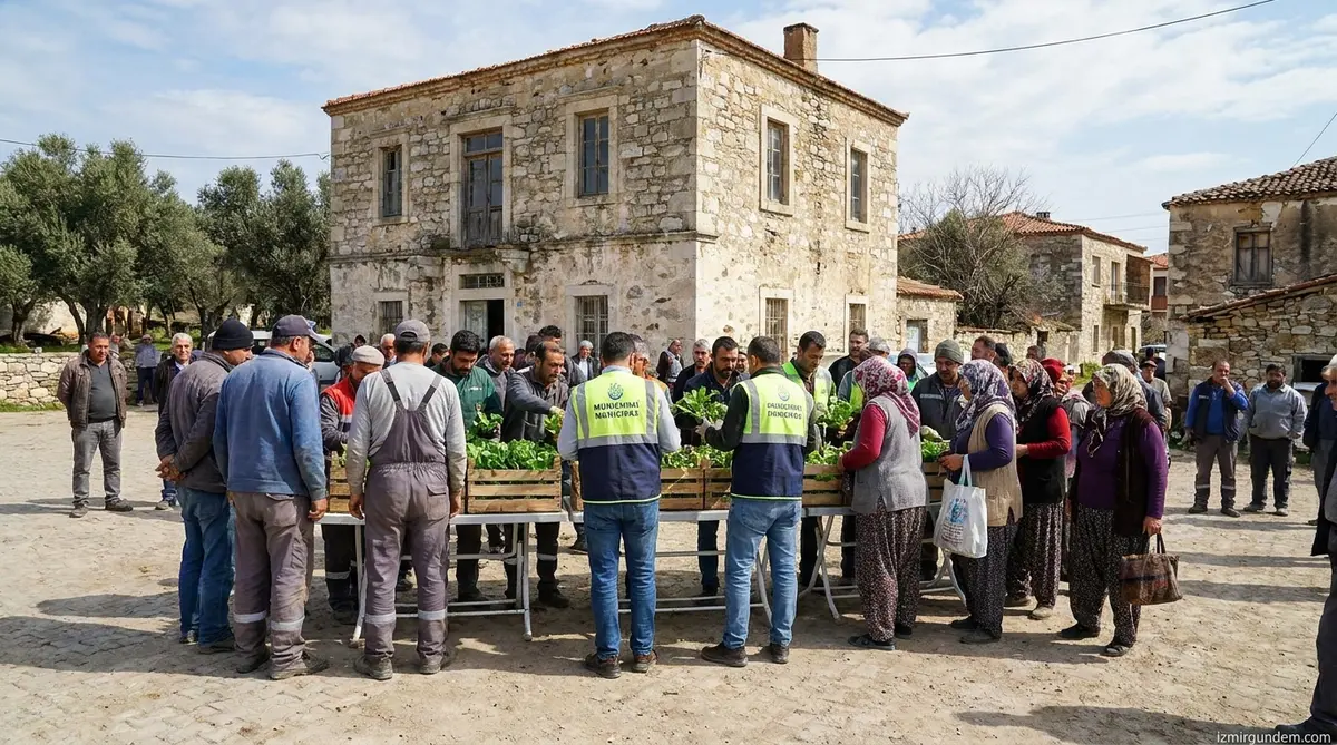Urla'da Üreticiye Büyük Destek: 120 Bin Sebze Fidesi Dağıtıldı