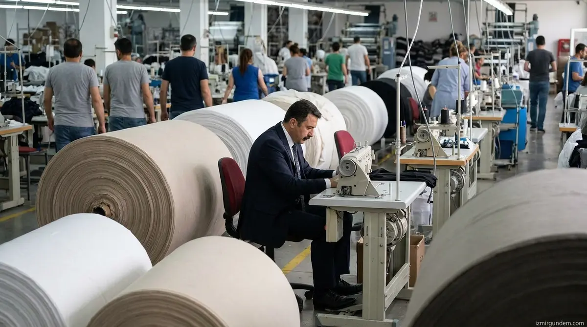Utku Gümrükçü Çiğli AOSB'de Dikiş Makinesinin Başına Geçti