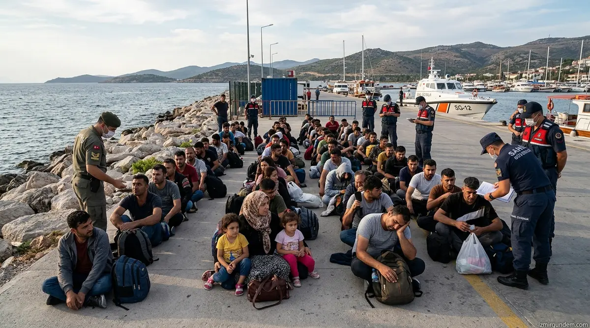 Çeşme'de Dev Operasyon: 54 Düzensiz Göçmen Yakalandı
