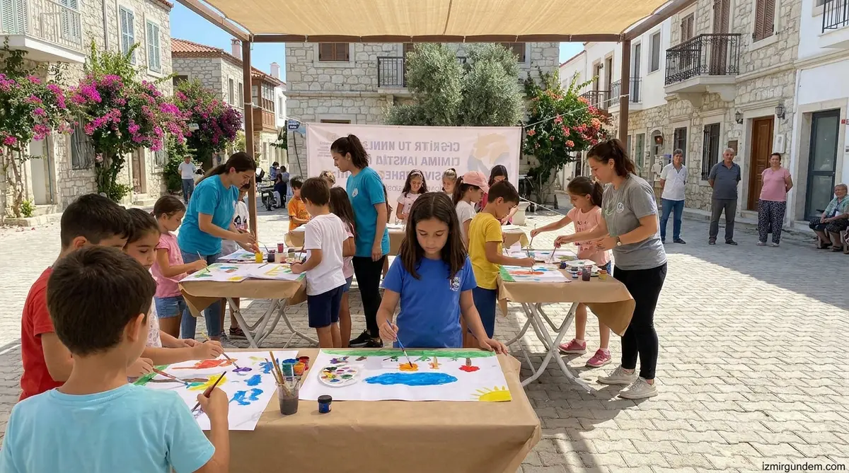 Çeşme'de Çocuklar Yaz Atölyeleriyle Mahallelerde...