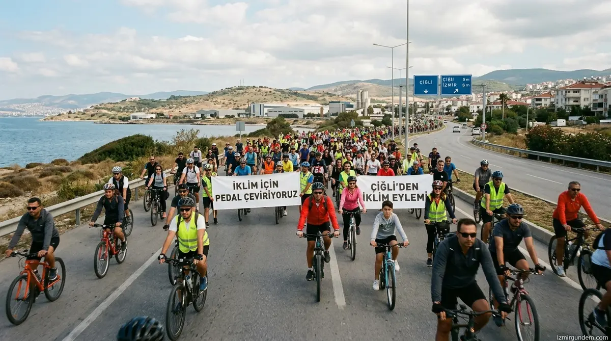 Çiğli'de İklim İçin 36 Kilometrelik Dev Pedal Mesaisi