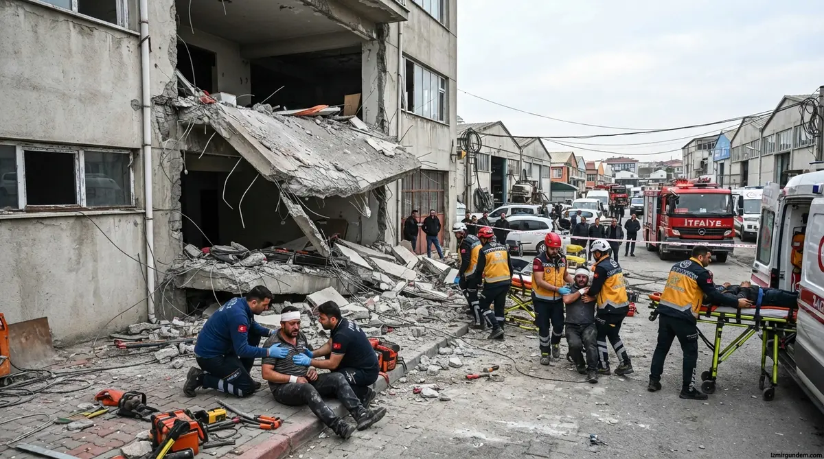 Ümraniye'de Sanayi Sitesinde Balkon Çöktü: 3 İşçi Yaralı