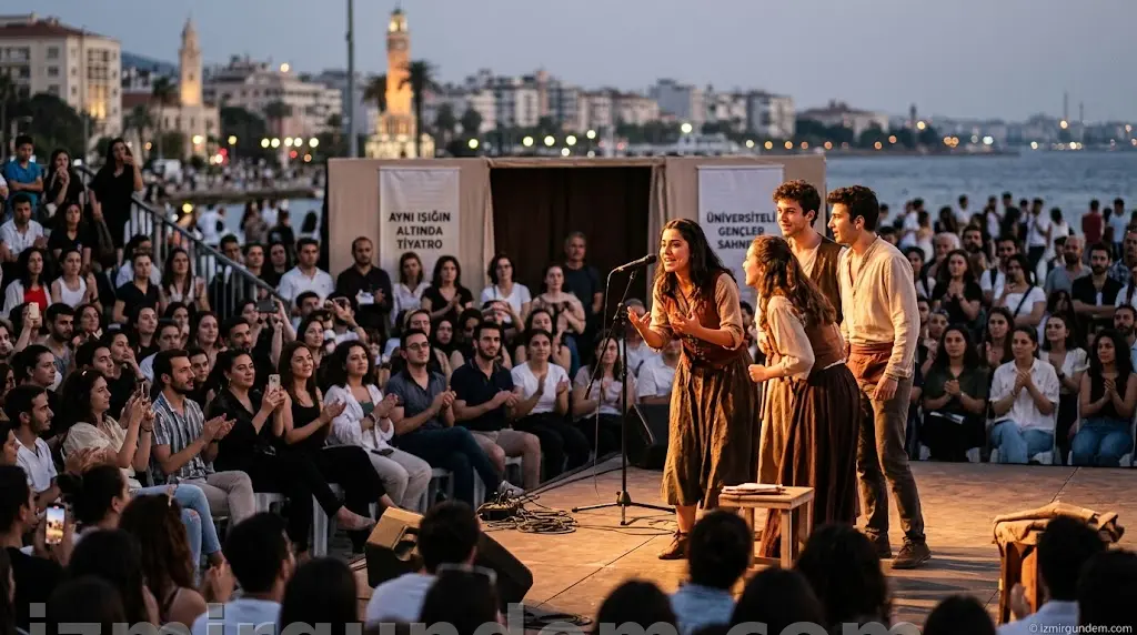 Üniversiteli Gençler İzmir'de Sahne Aldı: Aynı Işığın Altında Tiyatro...